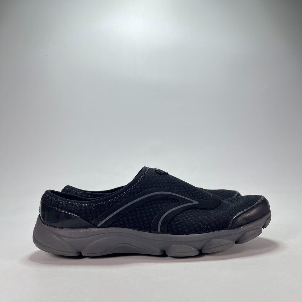 Easy Spirit Riptide Black Grey Sneakers Open Back Slip On Mules Women's Size 9